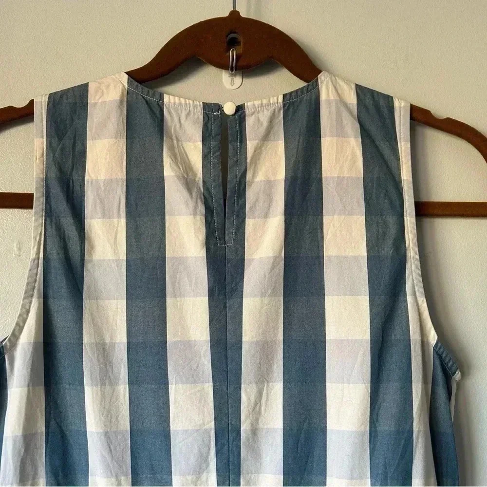 Madewell | Rickrack Cattail Tiered Dress in Gingham Check - Picture 11 of 14